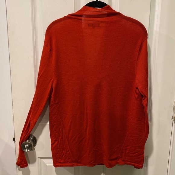 Eileen Fisher Red 100% Merino Wool Sweater - Picture 14 of 16